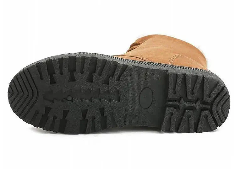 Bottes d’hiver femme avec doublure en fourrure – Bottines chaudes antidérapantes – Image 4