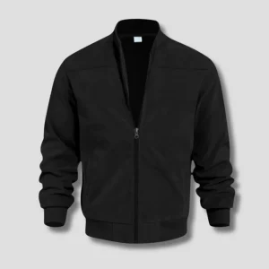 Blouson bomber homme – Coupe regular – Léger – Fermeture éclair – Bords-côtes – Style casual