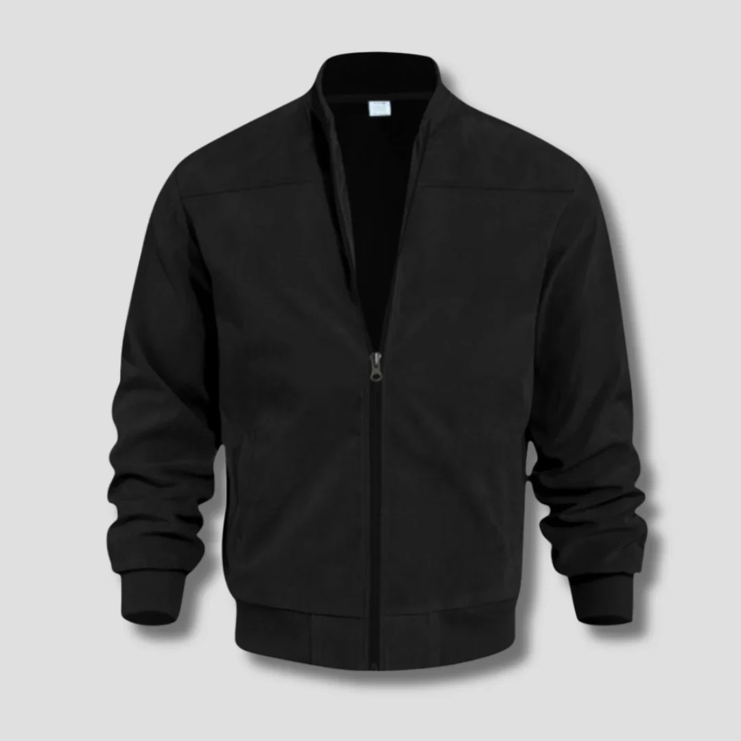 Blouson bomber homme – Coupe regular – Léger – Fermeture éclair – Bords-côtes – Style casual – Image 2