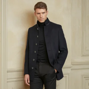 Manteau d’Hiver Homme – Classique et Élégant avec Col Montant