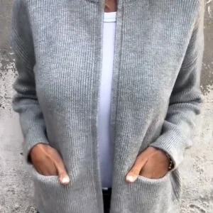 Gilet en maille oversize pour femme – Cardigan d’automne doux et confortable