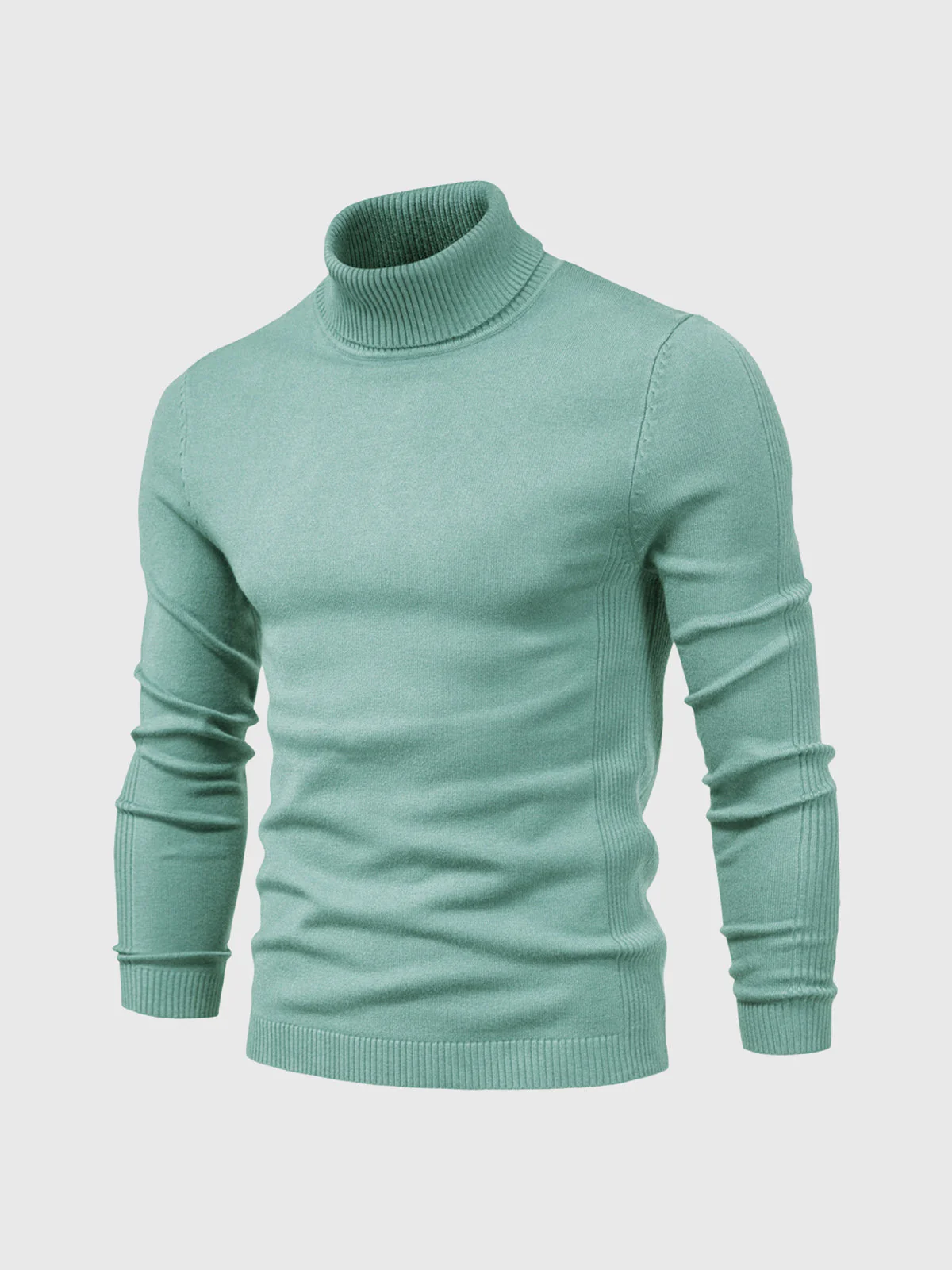 Pull Col Roulé Homme à Coupe Ajustée – Image 6