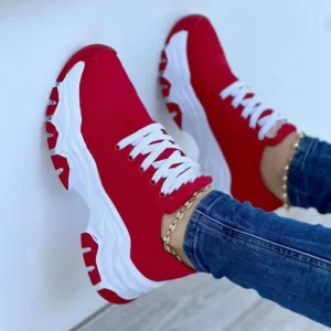 Baskets Femme Confort – Sneakers Tendance à Semelle Épaisse