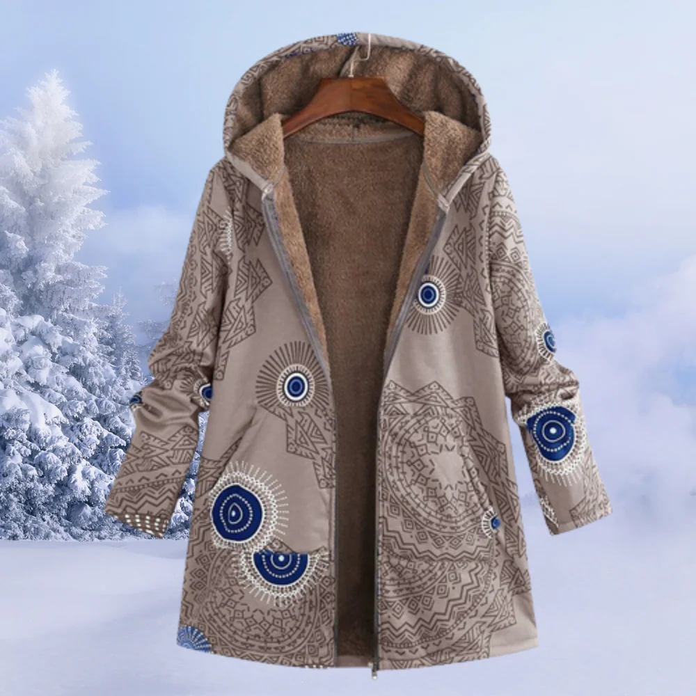 Manteau d’Hiver Femme Élégant avec Capuche – Chaud et Coupe-Vent – Image 5