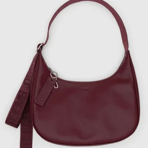BAGGU Sac Moyen Crescent Cuir Recyclé - Mahogany