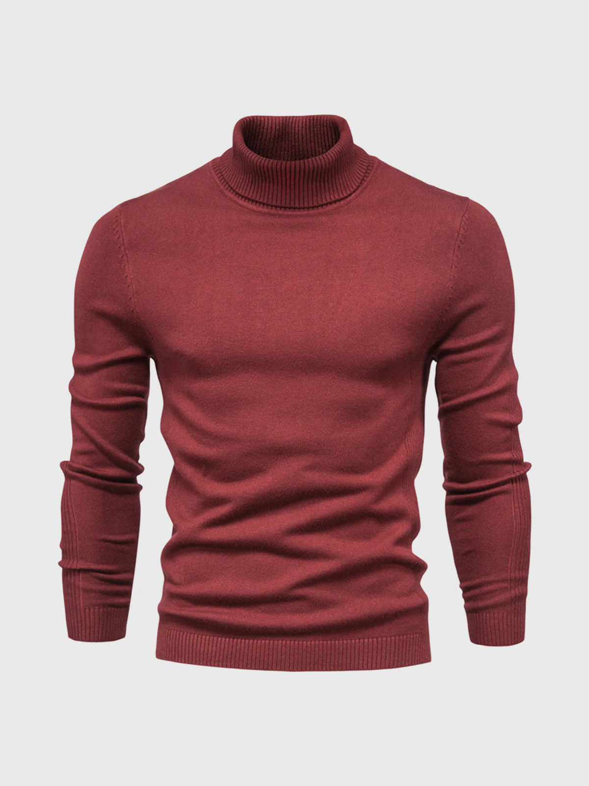 Pull Col Roulé Homme à Coupe Ajustée – Image 7