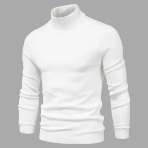 Pull homme à col roulé – Pull col roulé slim fit à coupe moderne