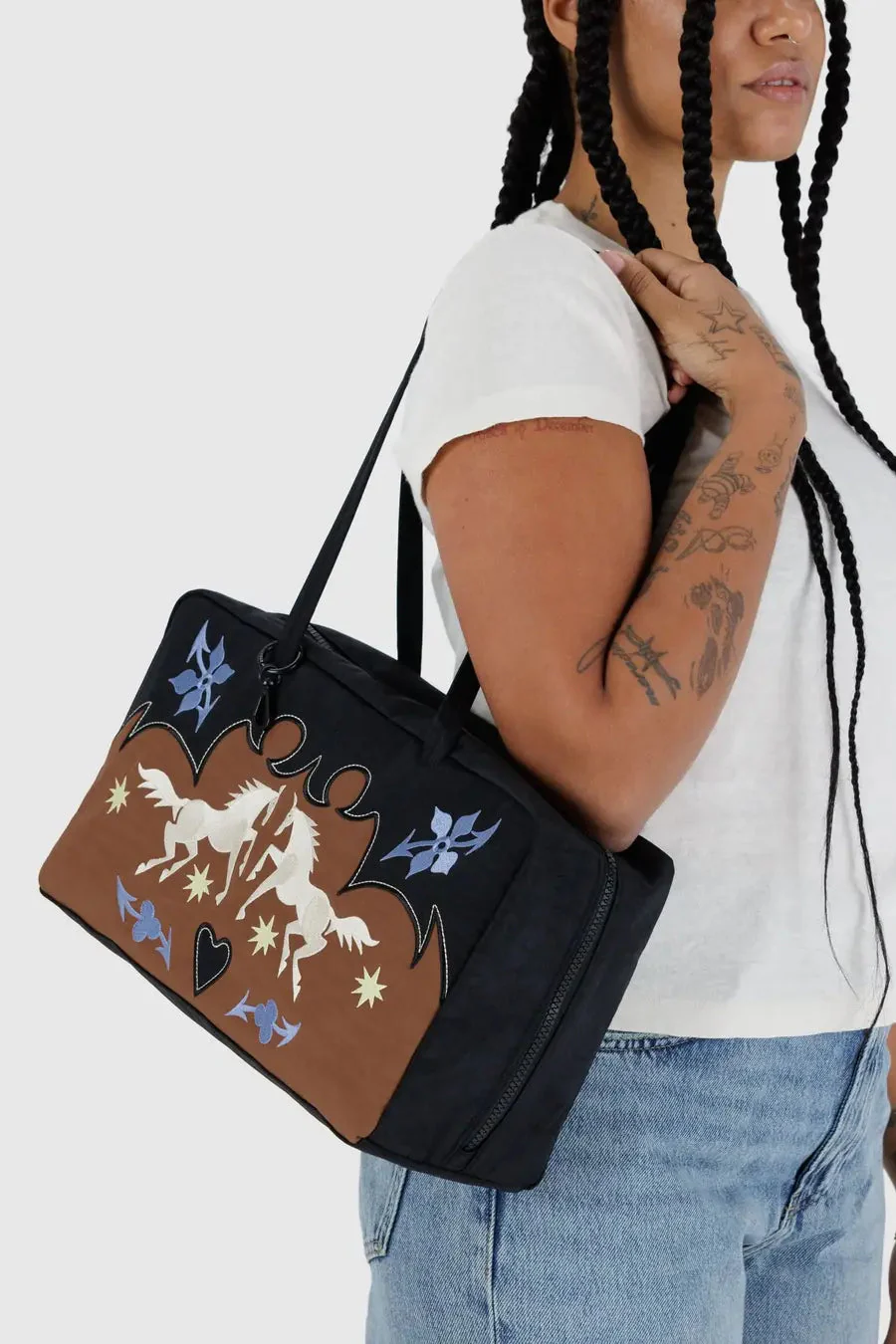 BAGGU Sac Bowler Moyen - Western Appliqué – Image 5