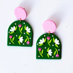 SLOW DAY STUDIOS Boucles d'Oreilles Dôme Fleurs