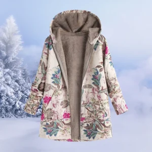 Manteau d’Hiver Femme Élégant avec Capuche – Chaud et Coupe-Vent