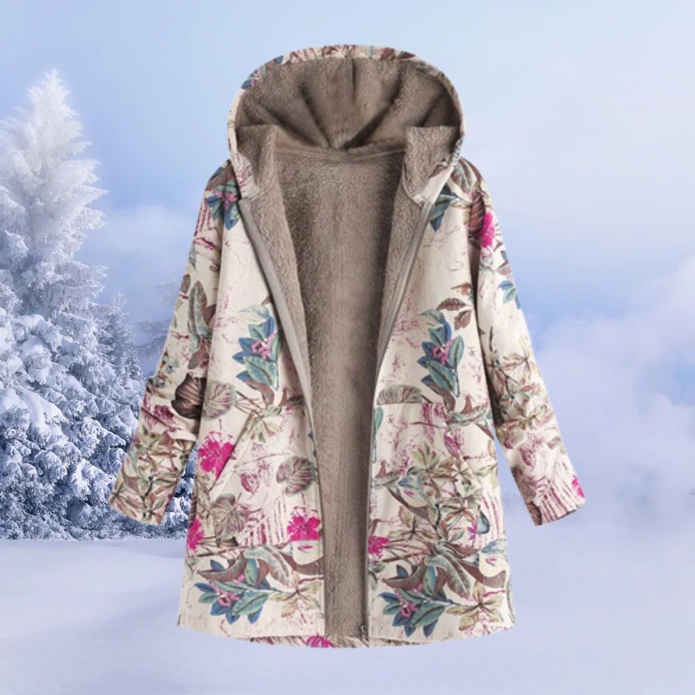 Manteau d’Hiver Femme Élégant avec Capuche – Chaud et Coupe-Vent