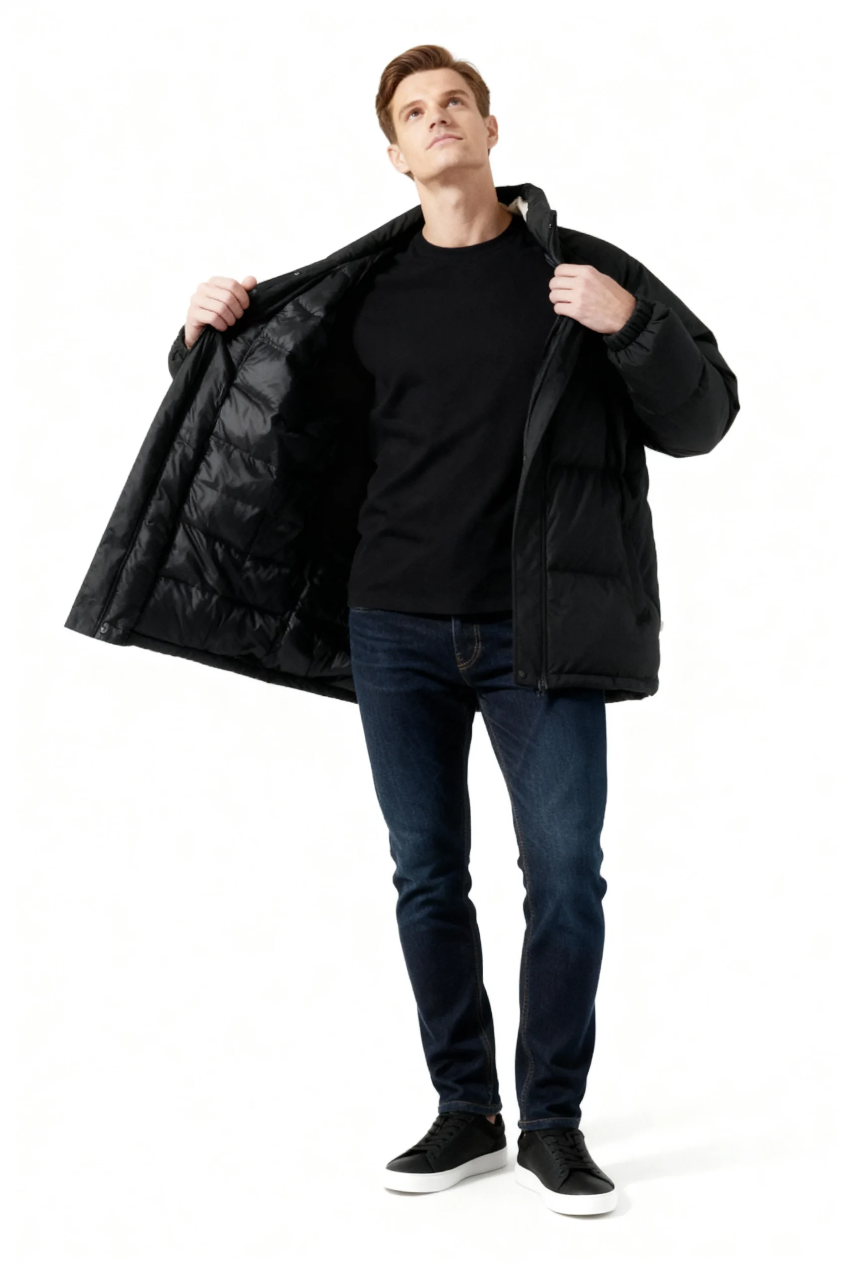 Veste d’Hiver Matelassée Homme – Manteau Chaud avec Col Montant et Doublure – Image 6