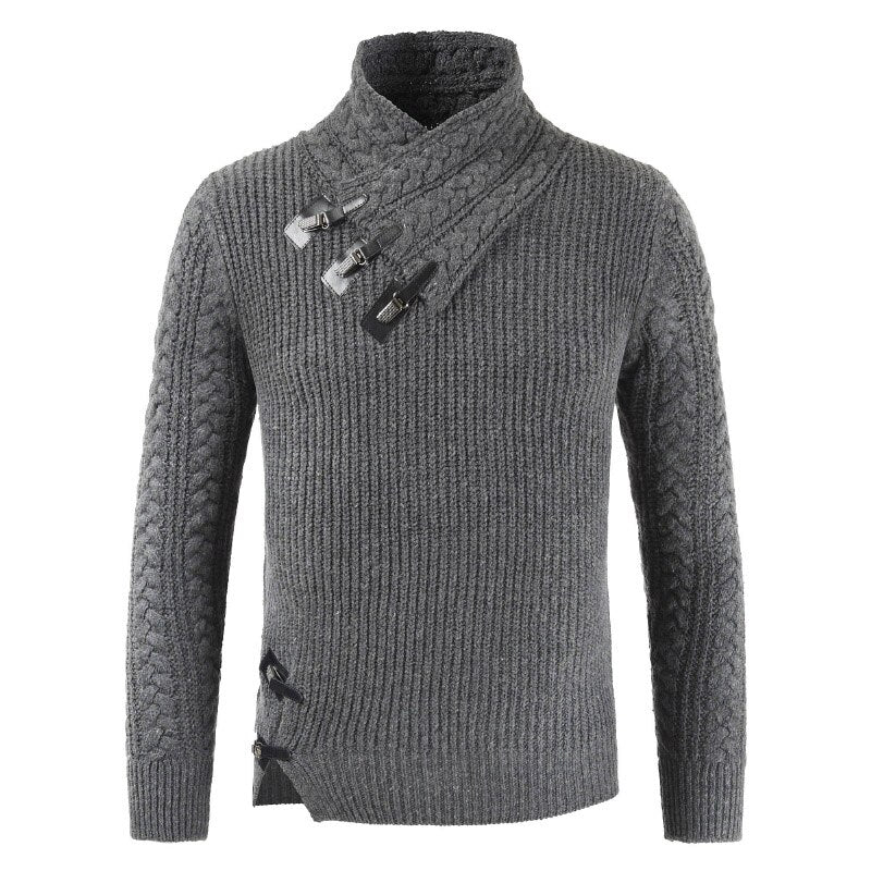 Pull homme à col montant avec fermeture unique – Coupe Regular – Image 3