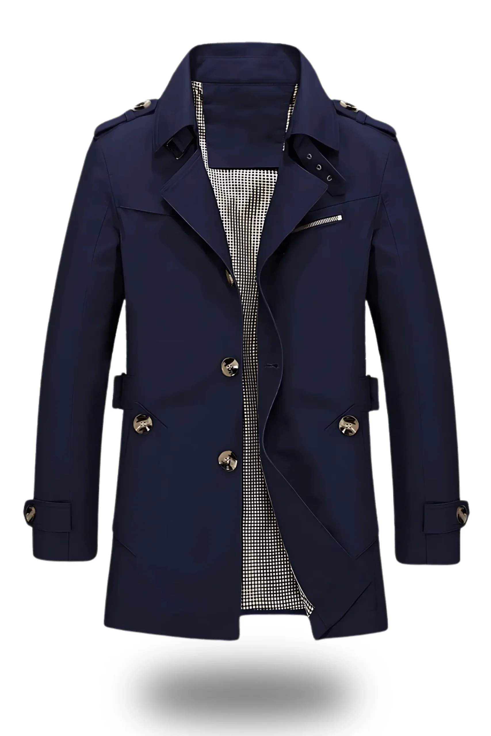 Trench-coat à col rabattu et élégance classique – Image 5