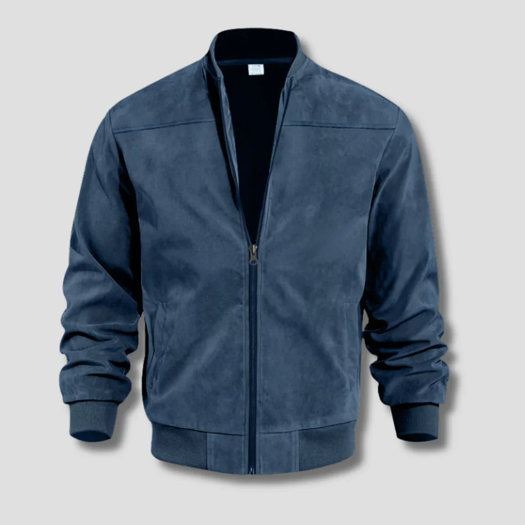 Blouson bomber homme – Coupe regular – Léger – Fermeture éclair – Bords-côtes – Style casual – Image 4
