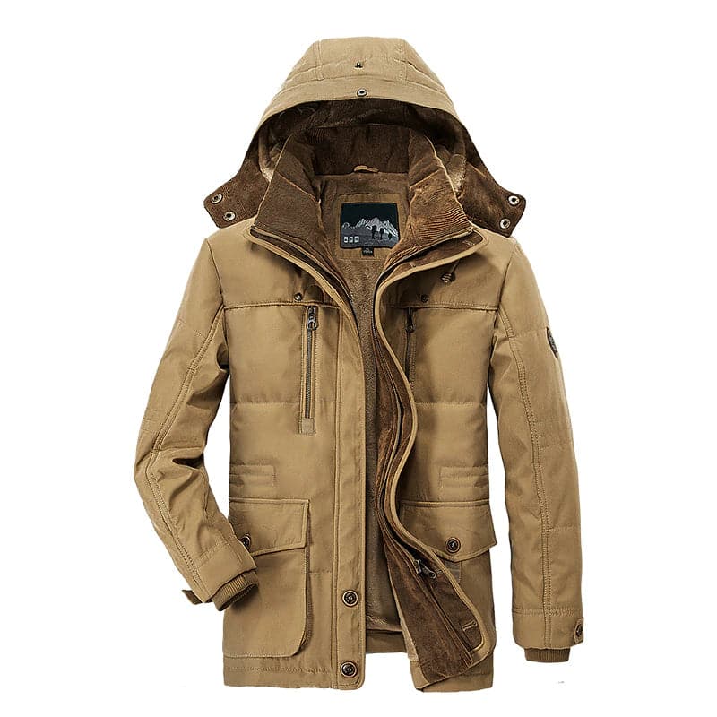 Veste d’Hiver Homme Robuste – Modèle Chaud Extérieur avec Capuche et Poches – Image 3