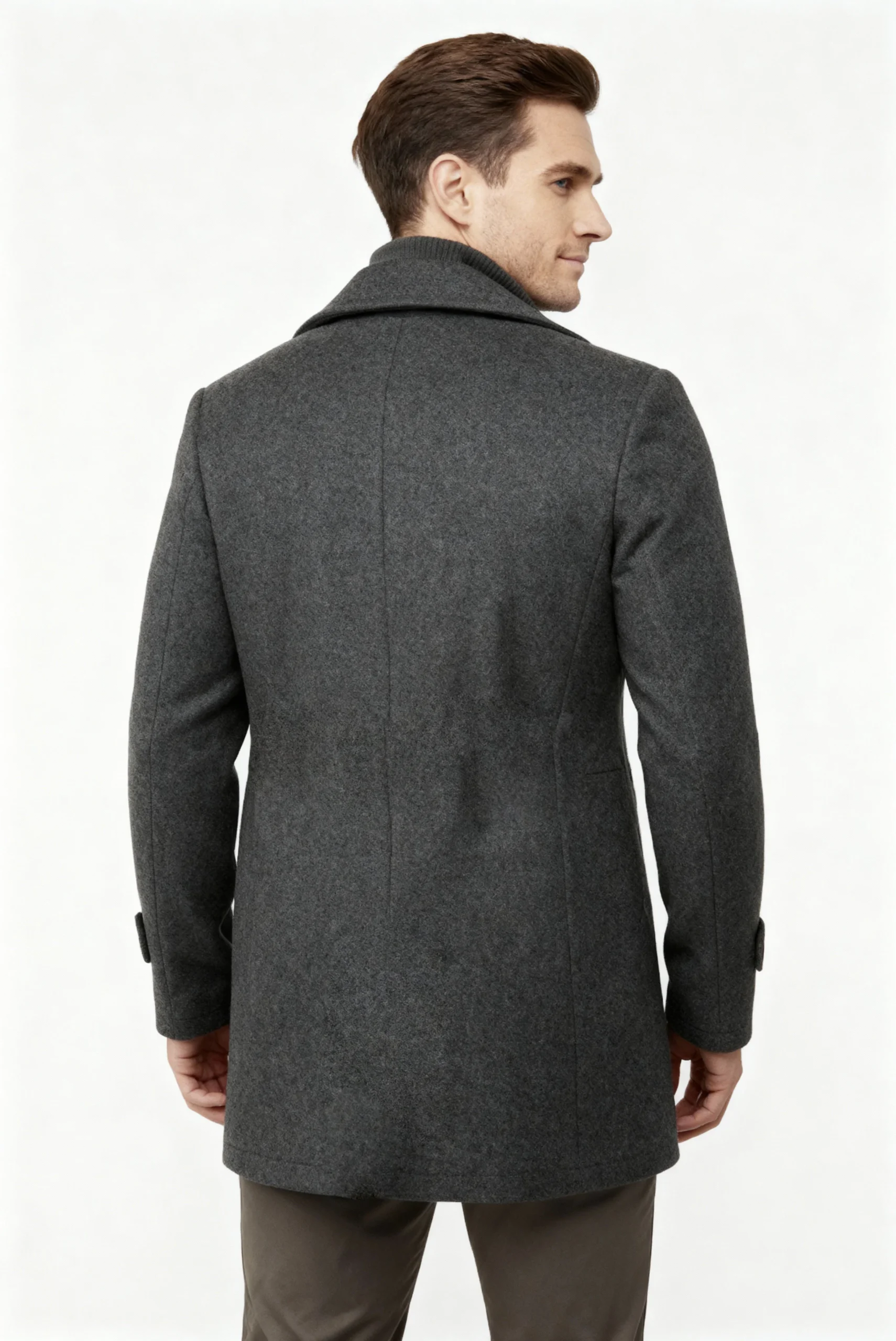 Veste d’Hiver Matelassée Homme – Manteau Chaud avec Col Montant et Doublure – Image 7