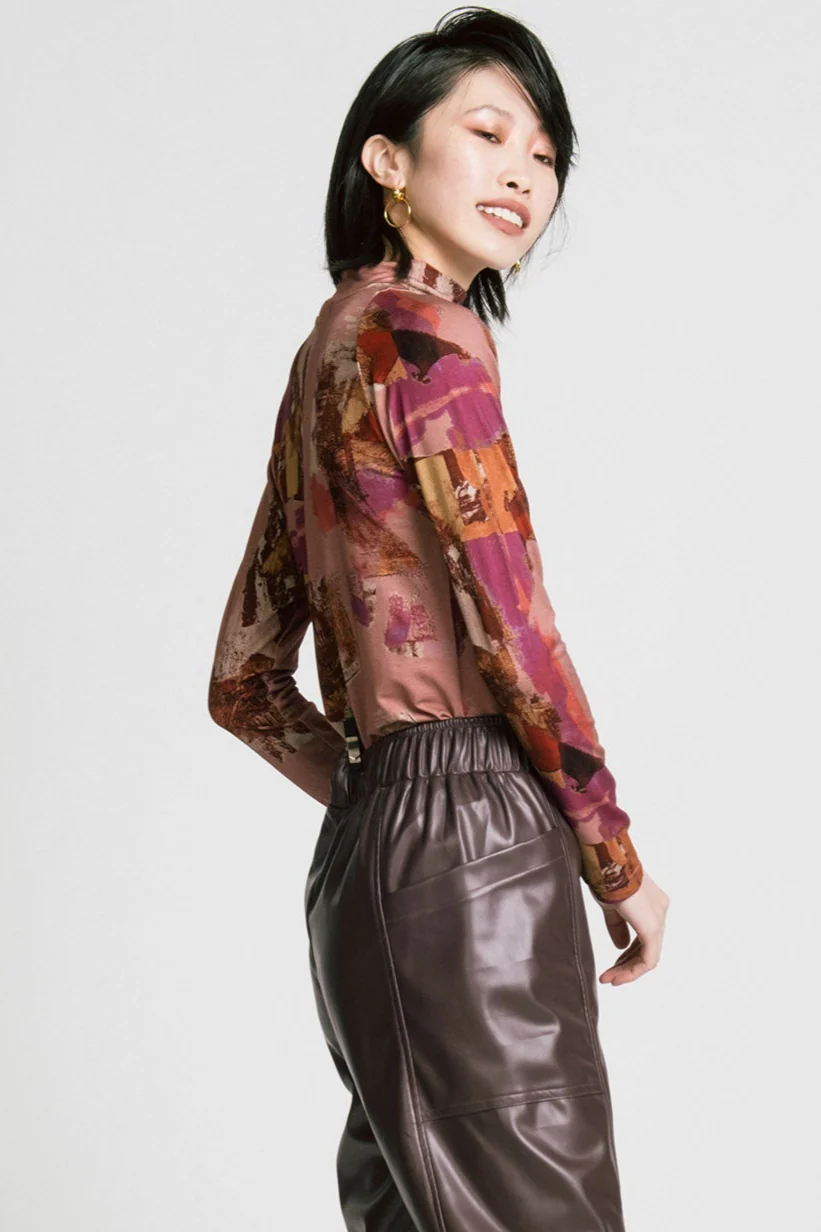 ALLISON WONDERLAND Col Roulé Arches - Imprimé Rose – Image 3