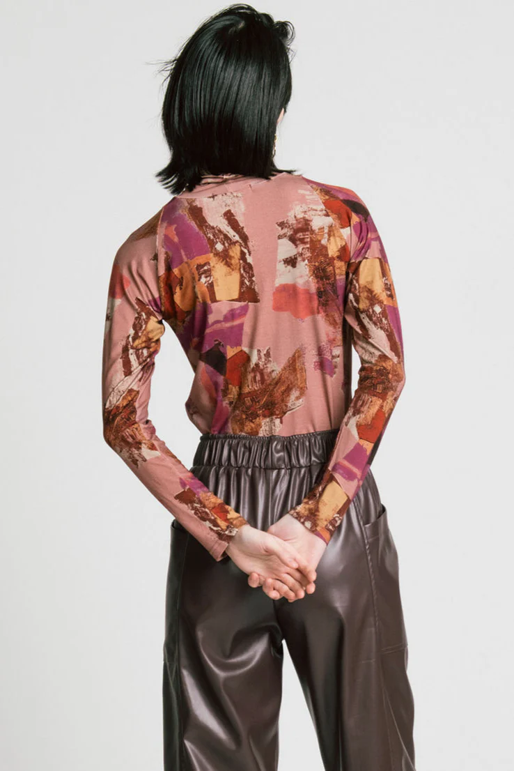 ALLISON WONDERLAND Col Roulé Arches - Imprimé Rose – Image 4