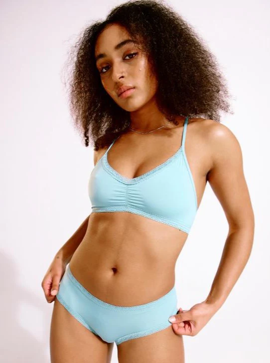 BLUSH Bralette Bordure Dentelle The Micro - Aqua – Image 2