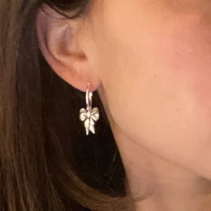 BILAK JEWELRY Boucles d'Oreilles Bow - Argent Sterling