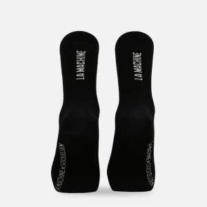 La Machine Logo - Cycling Socks - Black - Merino