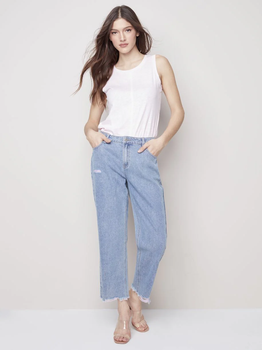 Jeans à bords éffilochés – Image 4