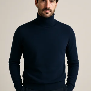 Mathieu Pull à Col Roulé en Maille Fine – Élégance Discrète et Chaleur Assurée