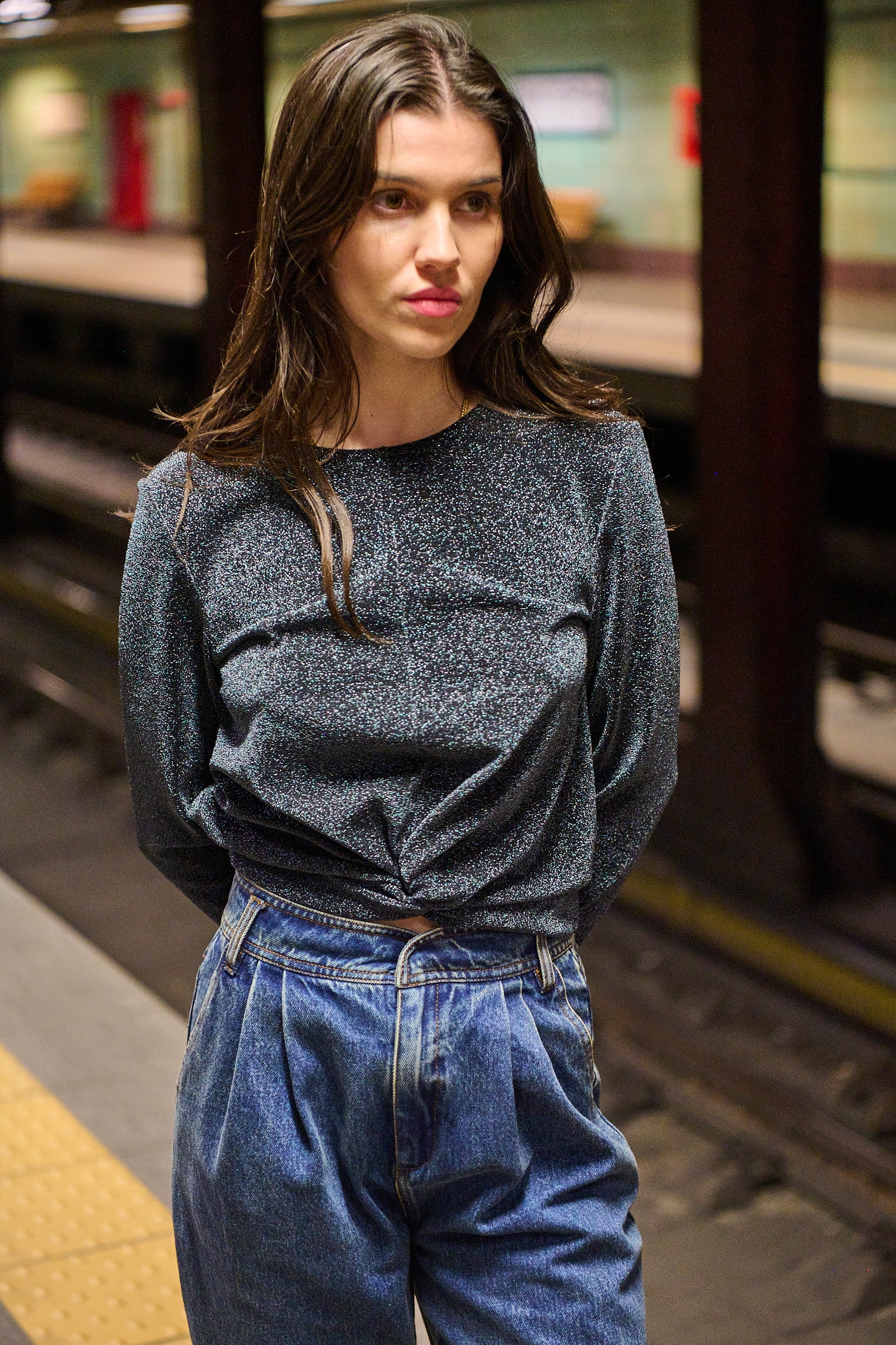 T-shirt Tal en lurex pailleté – Image 3