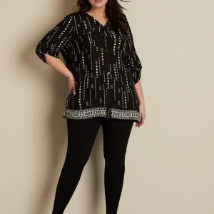 Blouse à manches 3/4 avec boutons