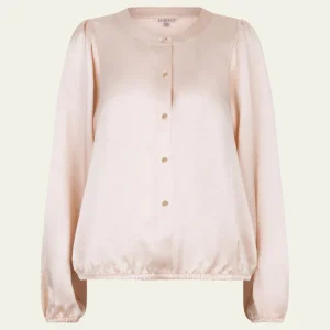 BLOUSE À MANCHES BALLON EN ACETATE