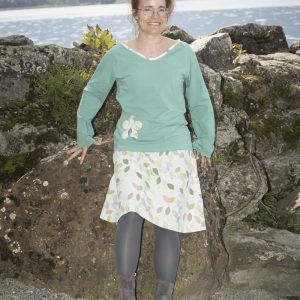 Jupe courte Fleurs Givrées