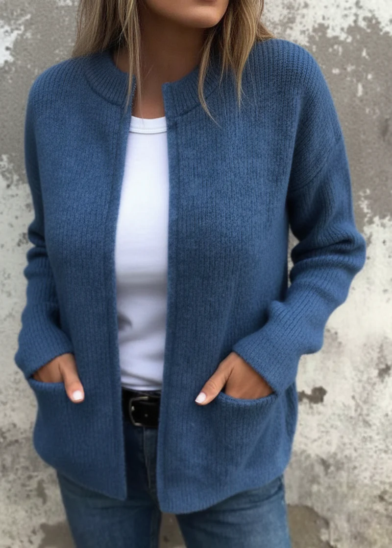 Ambre ~ gilet zippée en maille au chic moderne – Image 8