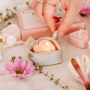 MIMI & AUGUST Porte Bougie Coeur