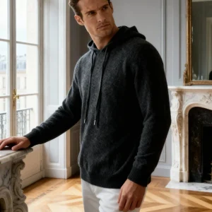 Sweat à capuche 100% cachemire