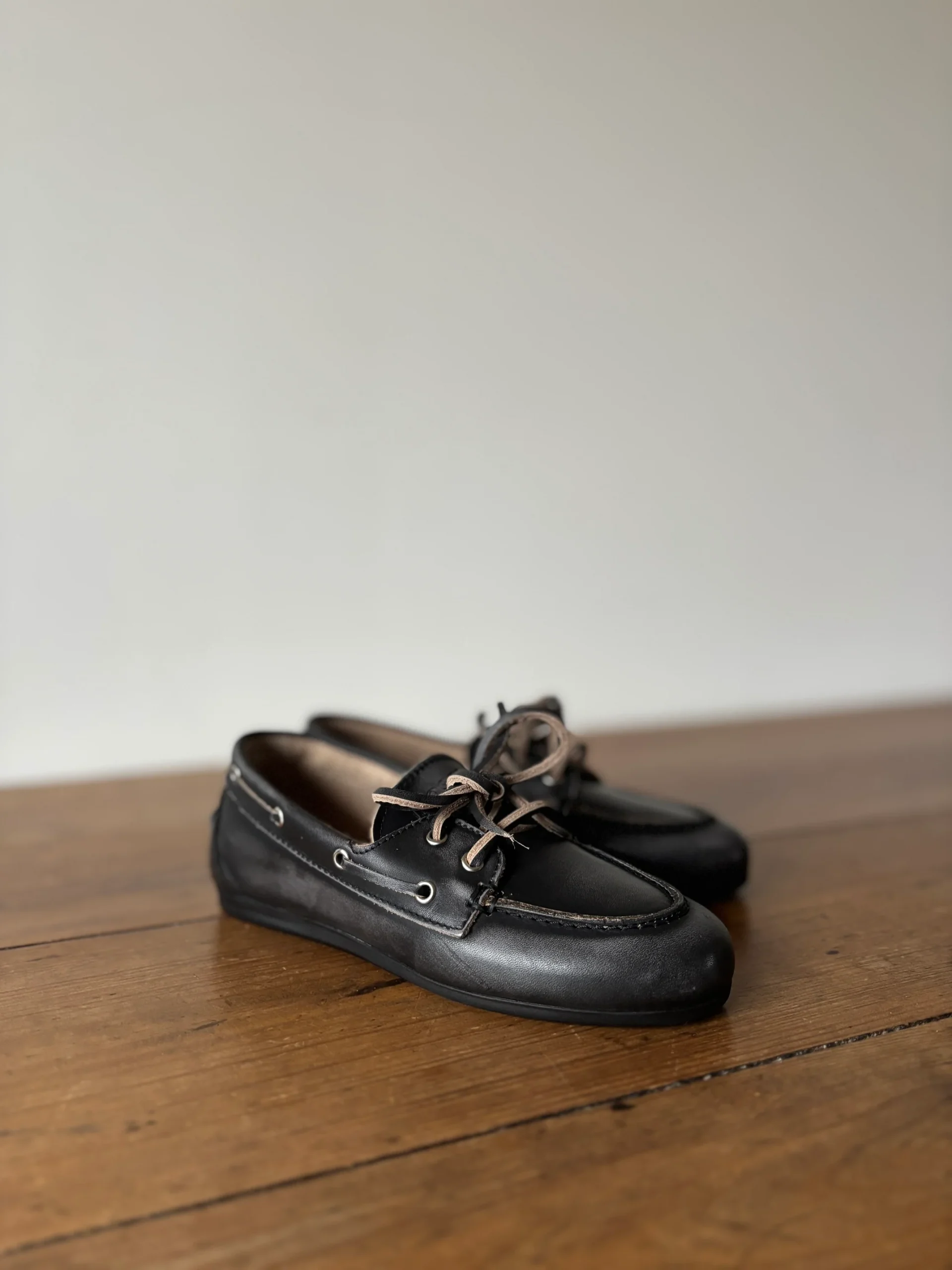 Boat Loafer Brushed Black - POSA