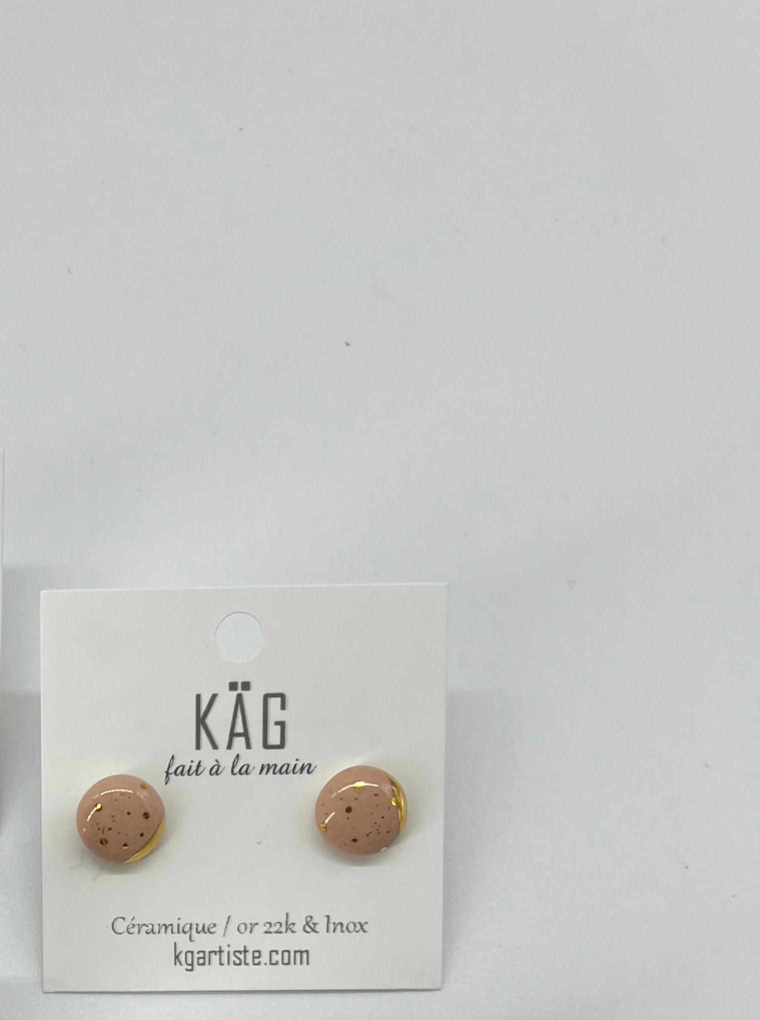 KAG Boucles d'Oreilles Céramique Abstraite – Image 4