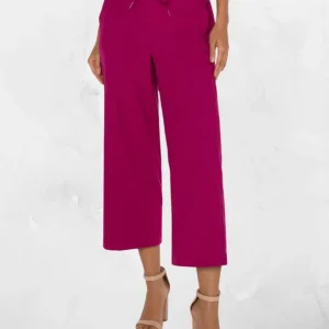 Pantalon court, jambe large, à enfiler