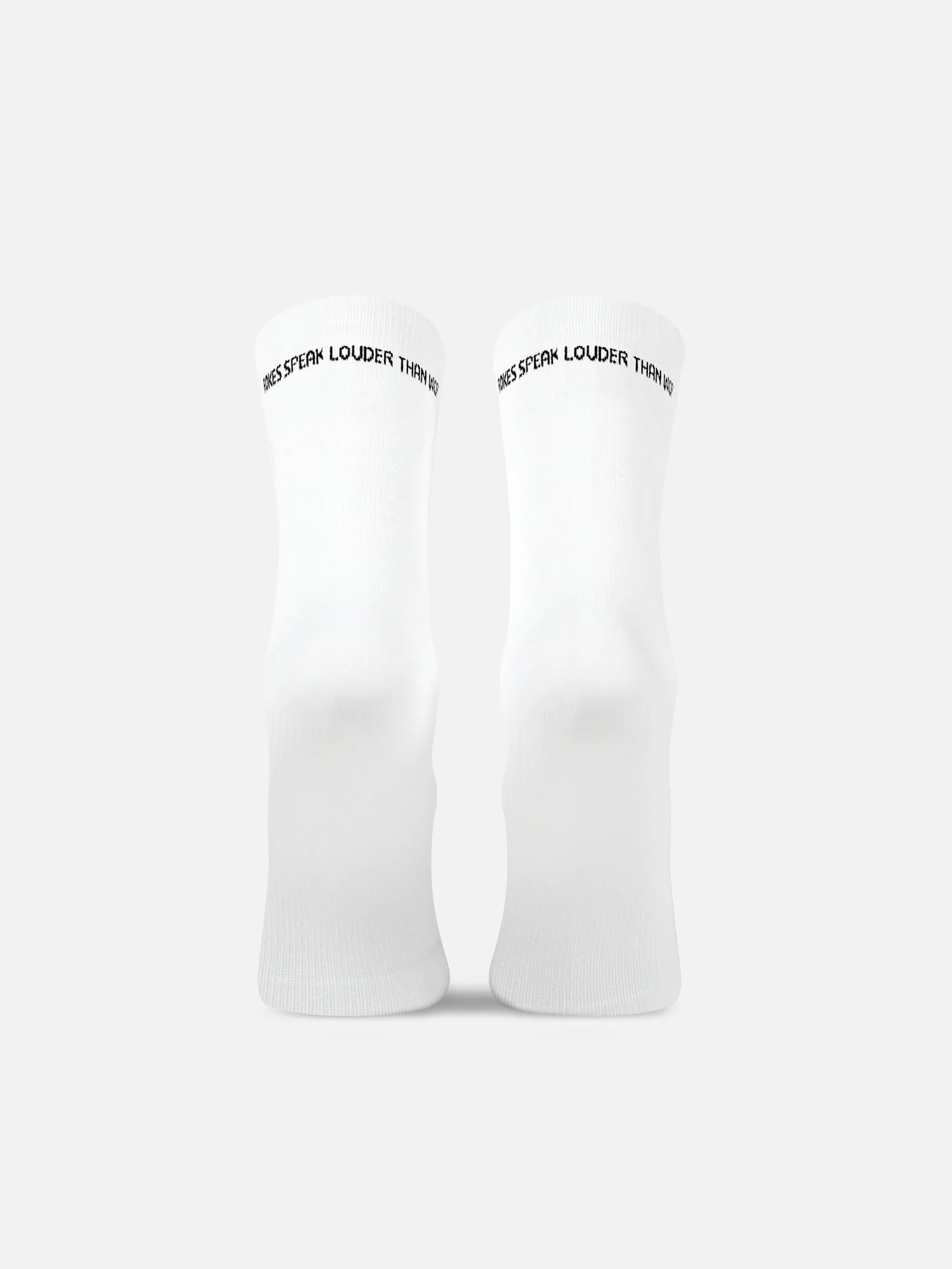 Louder than words - Cycling Socks - White