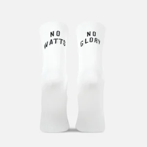 No Watts No Glory - Cycling Socks - White