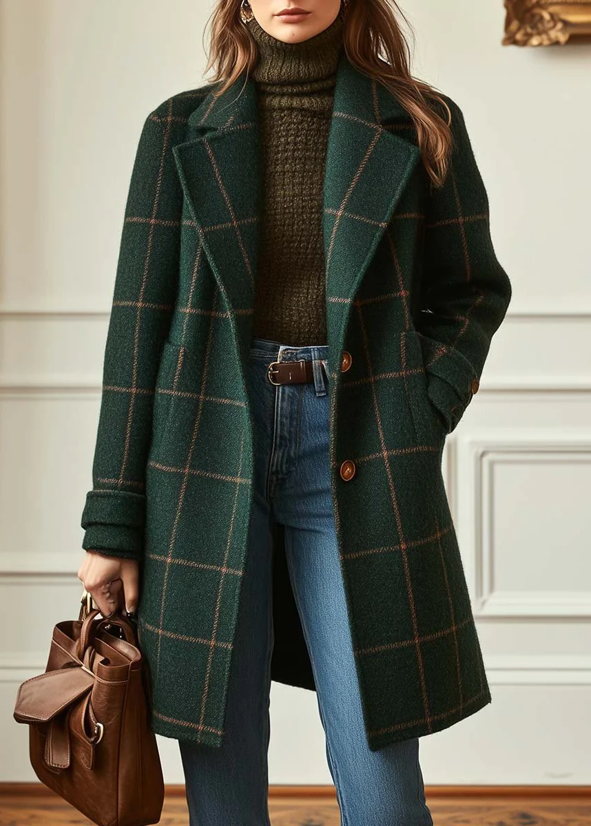 Allison ~ Manteau à carreaux élégant