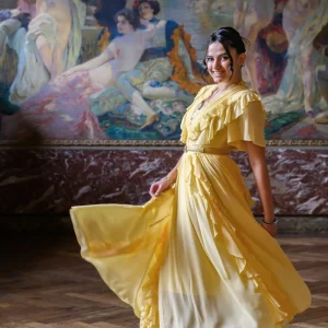 Longue robe de cérémonie-Rosette