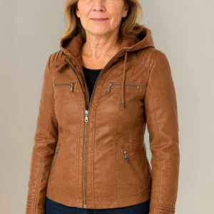 Monika ~ Veste en cuir élégante