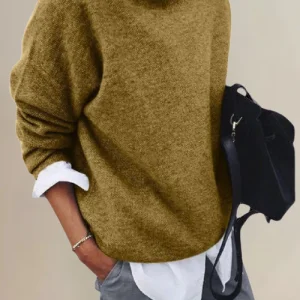 Margaret ~ Pull doux à col chemise intégré