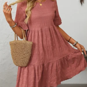 Lianne ~  Robe d'été avec manches à volants et touche bohème