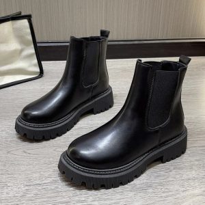 Bottines Chelsea Femme – Boots Tendance à Semelle Épaisse