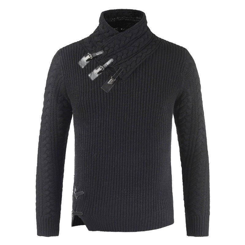 Pull homme à col montant avec fermeture unique – Coupe Regular – Image 5