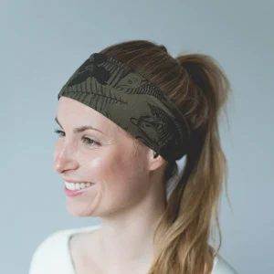 Bandeau cheveux ajustable Elsie kaki