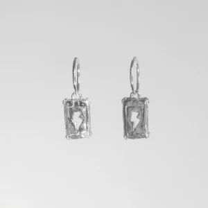 BILAK JEWELRY Boucles d'oreilles Éclair - Argent Sterling