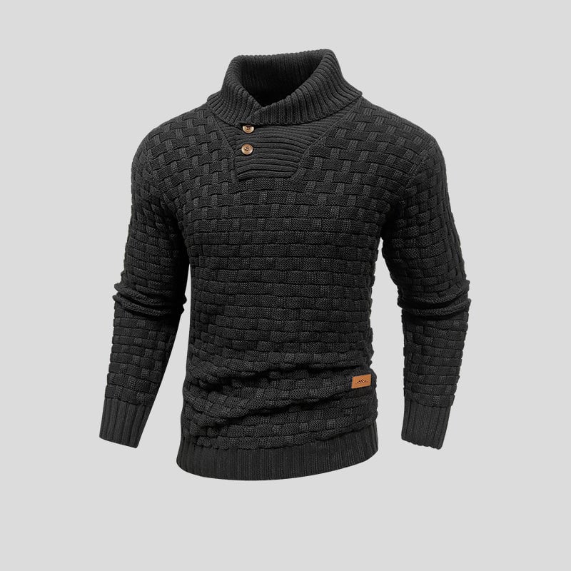 Pull Homme Tricoté – Pull Chaud avec Col et Design Classique